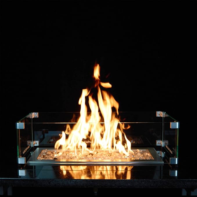 Celestial 23.5" x 11.5" x 6" Wind Guard, fits Celestial 18”x6” Fire Pit Burner - Image 5