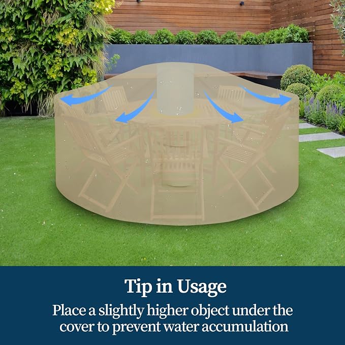 Easy-Going Round Patio Furniture Cover Waterproof Outdoor Dining Table and - Image 7