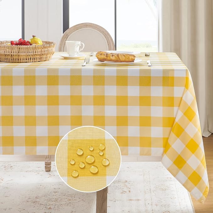 Softalker Gingham Checkered Tablecloth Rectangle by Softalker