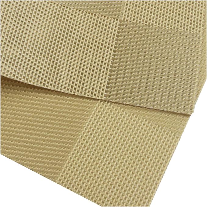 Placemats Vinyl Twill Weave Heat-Resistant Table Mats Washable Kitchen Placemats - Image 5