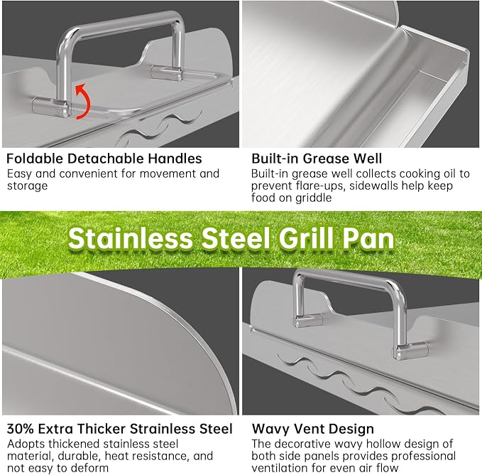 Universal Stainless Steel Griddle Flat Top Plate - Image 2