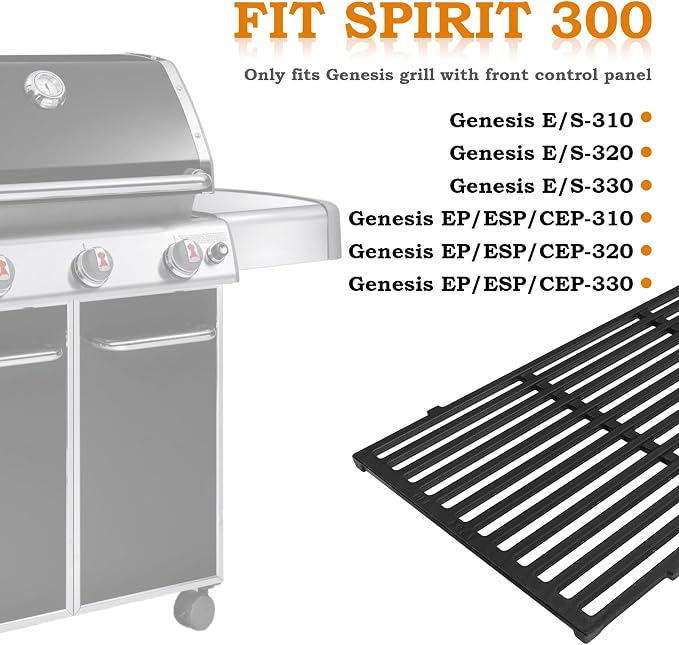 19.5 inch Grill Grates for Weber Genesis Grill Parts, Genesis 300 Series Grates - Image 2