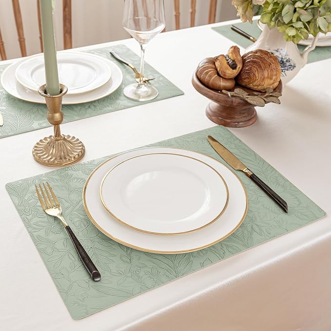 Romanstile Vinyl Placemats Set of 8-12 X 18 Inch - Image 2