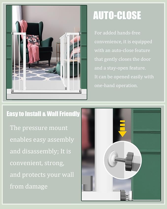 White Extra Wide Baby Gate - Image 4