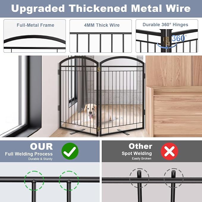 Full Metal Free Standing Dog Gate - Image 3