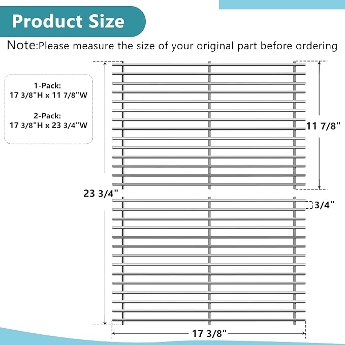 Criditpid 304 Stainless Steel 7639 Grill Grates - Image 2