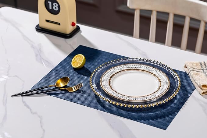LEXMORE PlaceMats Set of 12 Vinyl/Plastic Woven Place Mats - Image 7