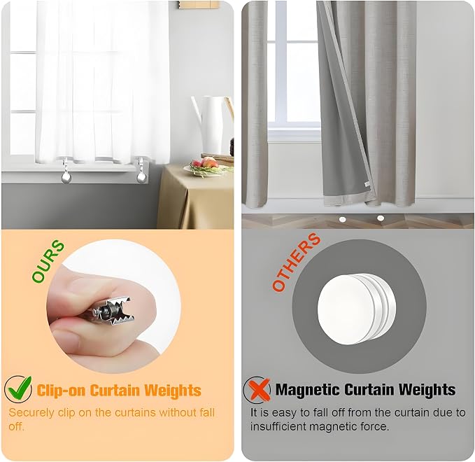 8 Pack Heavy Duty Tablecloth Weights, Stainless Steel Balls - Image 3