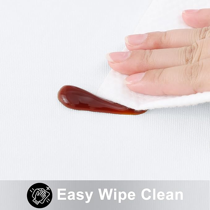 Smiry Square Table Cloth 60x60 Inch, Waterproof Wipeable Vinyl Tablecloths - Image 3
