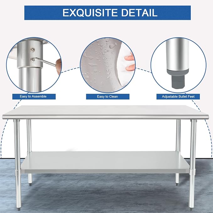 HARDURA Stainless Steel Table 30X72 Inches - Image 3