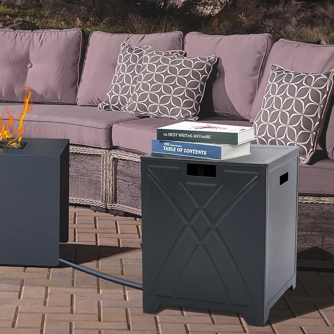 Propane Tank Cover Table, Square Propane Tank Holder Hideaway - Image 3