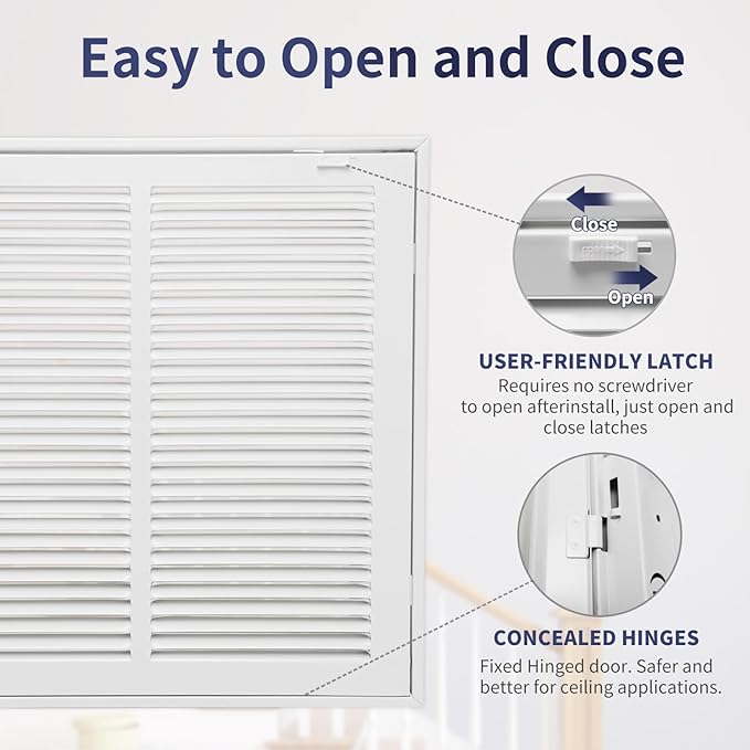 24"W x 18"H Steel Return Air Filter Grille - Image 4