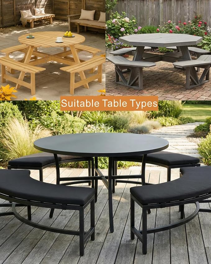 Deosk 94 Inch Outdoor Picnic Table Cover Waterproof Patio Table Covers - Image 3