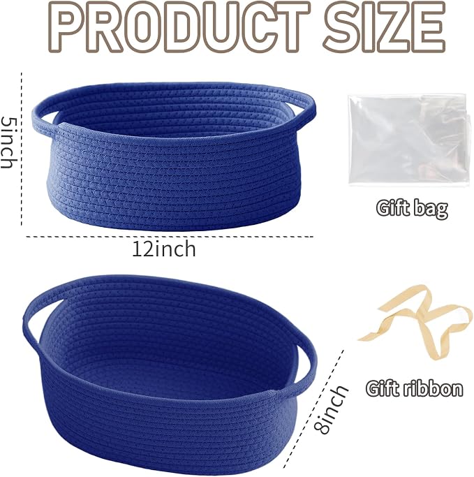 Woven Basket, Small Rope Storage Bin - Image 2