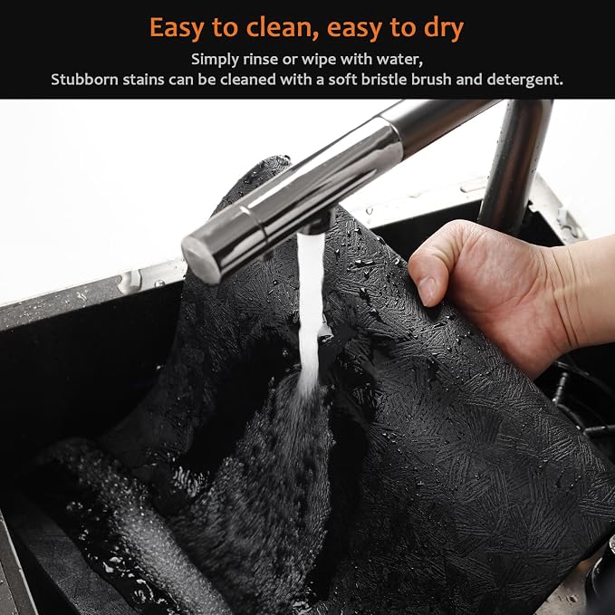 Vinyl Placemats Set of 8 Faux Leather 100% Waterproof Wipeable Washable Place - Image 5
