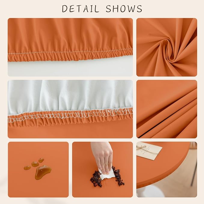 Fall Round Fitted PU Tablecloth - Image 6