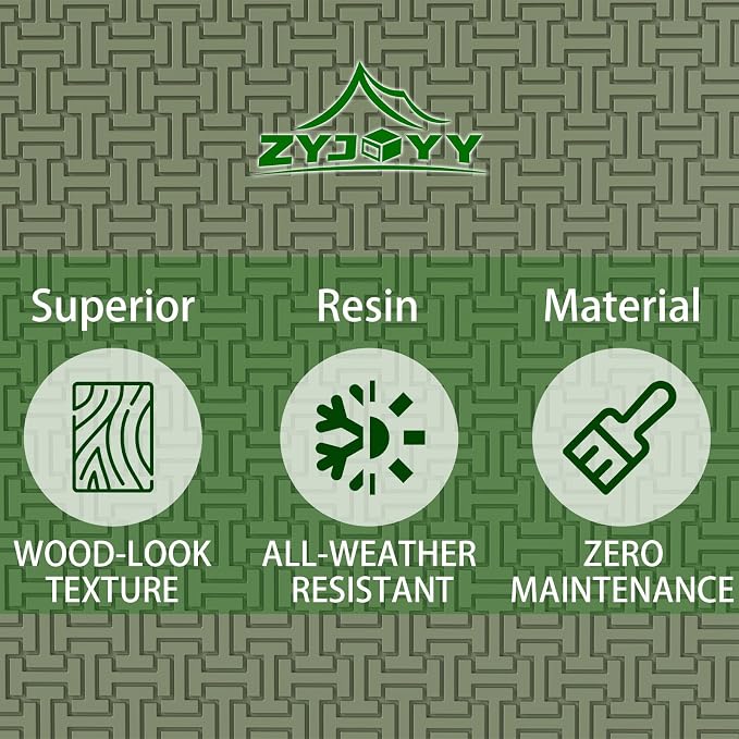ZYJOYY Outdoor Storage Box, 90 Gallon Deck Box, Waterproof Resin Storage Bin - Image 6