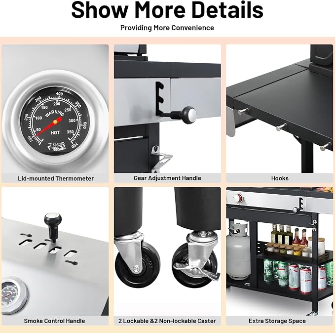 Propane and Charcoal Combo Grill - Image 7