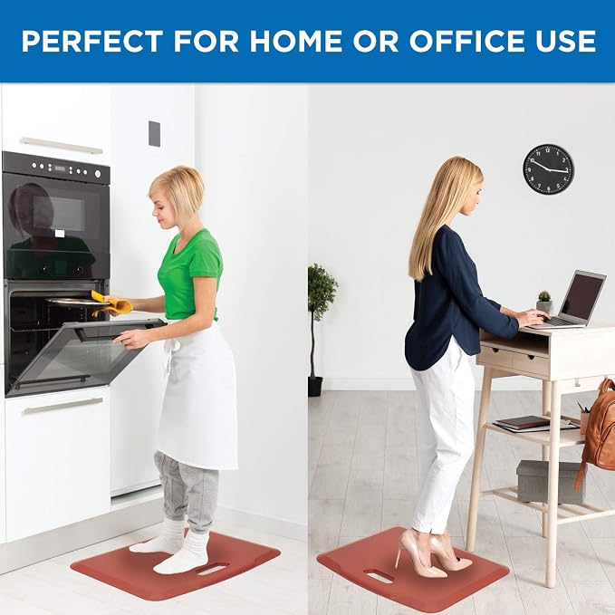 Mount-It! Standing Desk Floor Mat | Red Standing Comfort Mat - Image 5