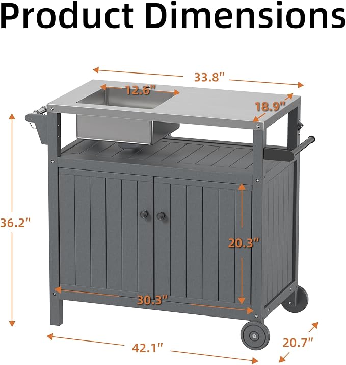 TORVA All in One Outdoor Grill Cart - Image 7