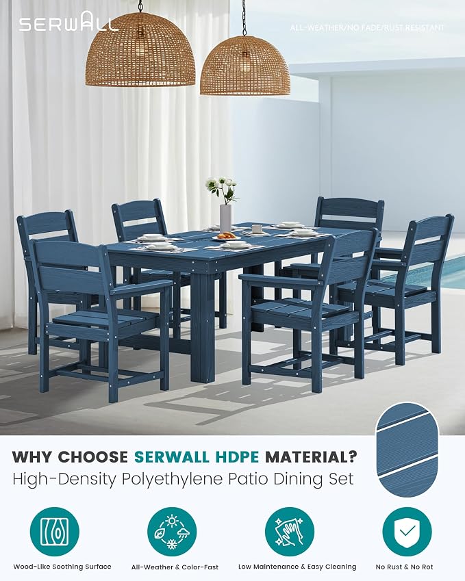 SERWALL HDPE Outdoor Dining Table - Image 4