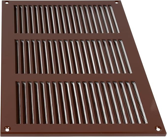Repa Market 12x8 Inch Air Vent Cover/Brown Galvanized Steel Louvered Grill Cover - Image 7