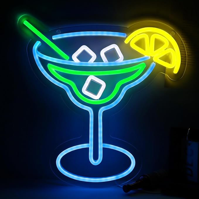 JFLLamp Cocktail Neon Signs for Wall Decor Neon Lights for Bedroom Led Business by JFLLamp