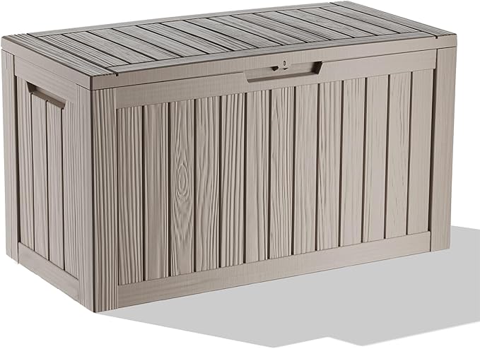 EasyUp 80 Gallon Deck Boxes Waterproof, Outdoor Large Storage Boxes by EASYUP
