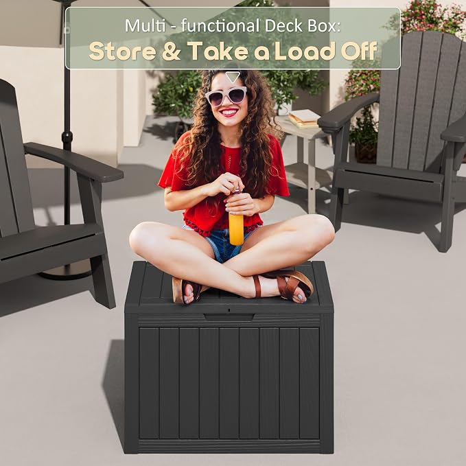 45 Gallon Outdoor Storage Deck Box Waterproof, Garden Tool, Backyard Cushion - Image 4