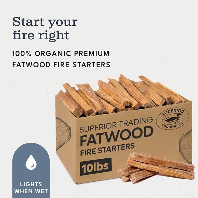Superior Trading Premium Fatwood Fire Starter Sticks, Natural Kindling - Image 2
