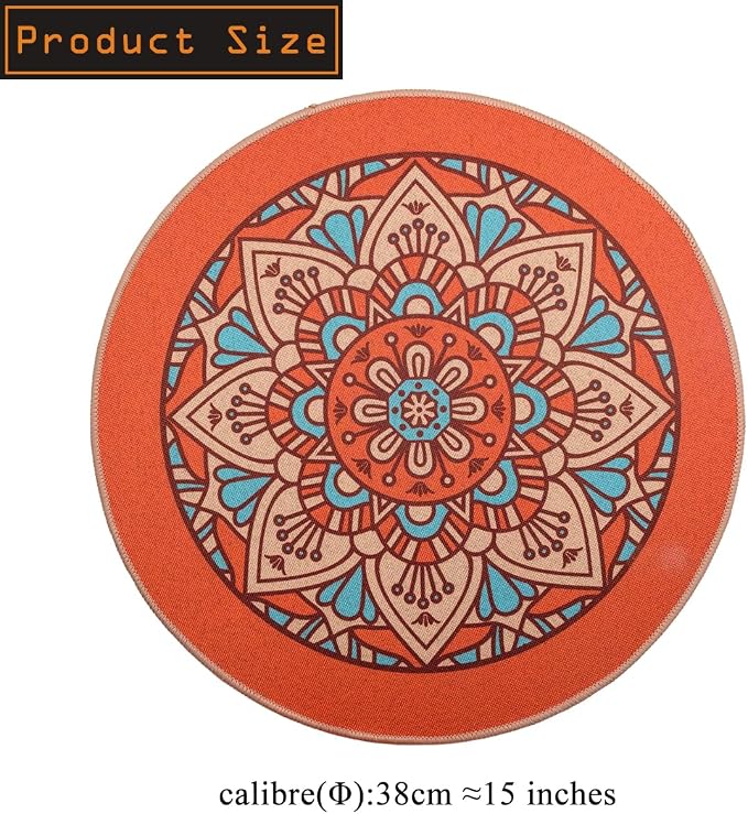 PIGCHCY Rubber Boho Placemats Set of 6, Waterproof Washable Table Mats - Image 2