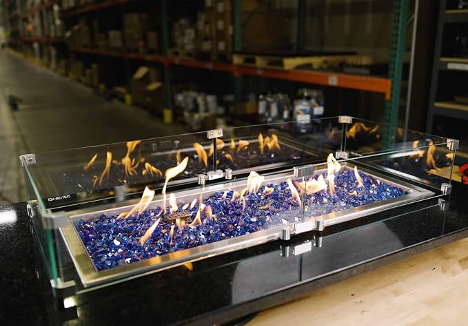 Celestial 41.25" x 17" x 6" Wind Guard, fits Celestial 36” x 12” Fire Pit - Image 4