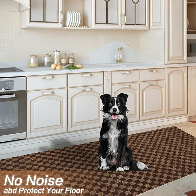 4' x 7' Runner Rugs with Rubber Backing, Indoor Outdoor Utility Carpet Runner - Image 4