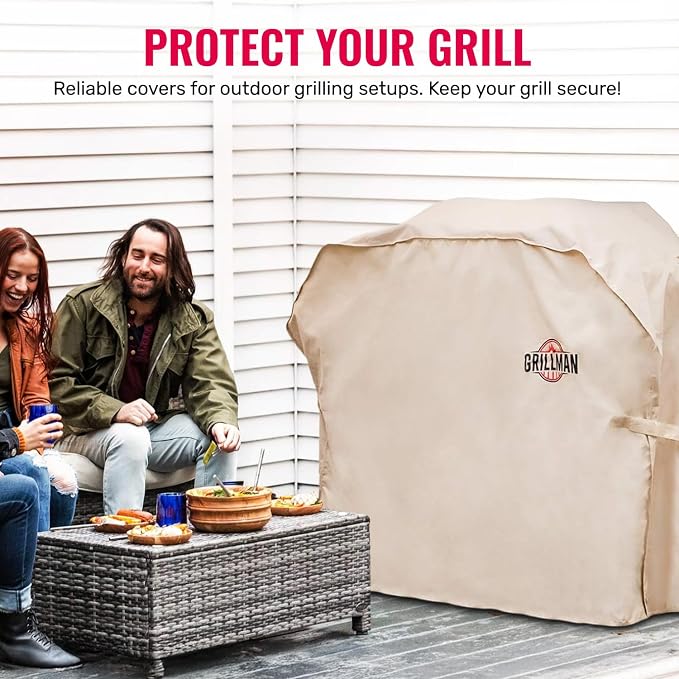 Grillman Grill Cover, BBQ Outdoor Grill Covers, Gas Grills, Waterproof - Image 2