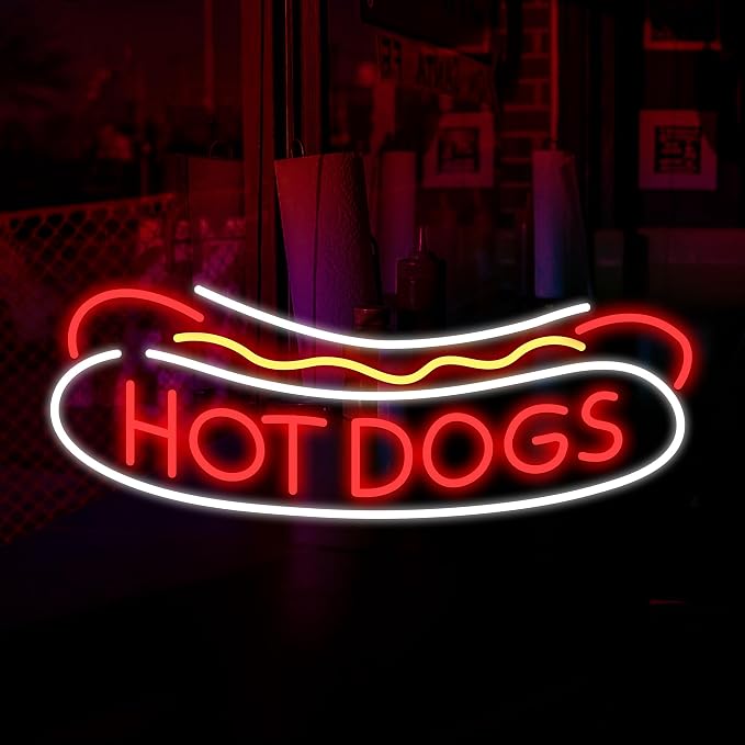 Hotdog Neon Sign for Wall Decor, Hotdog Led Signs, Dimmable USB Powered Neon - Image 7