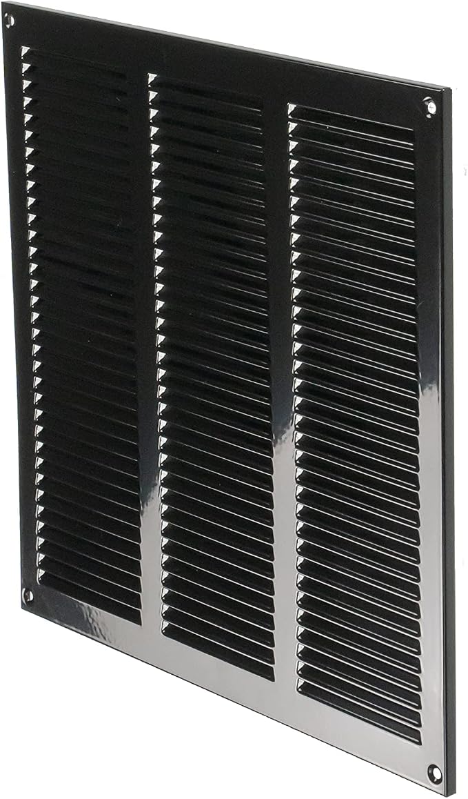 Repa Market 12x12 Inch Air Vent Cover/Black Galvanized Steel Louvered Grill - Image 9