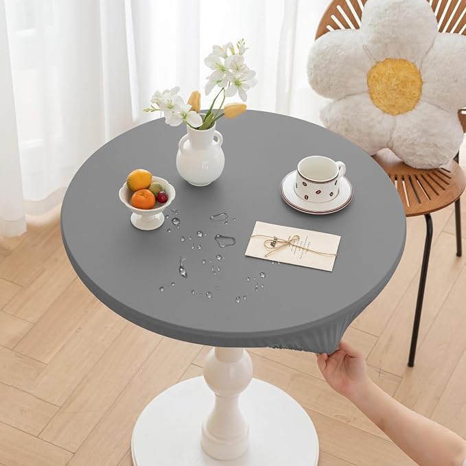Round Fitted PU Tablecloth by Huierxun