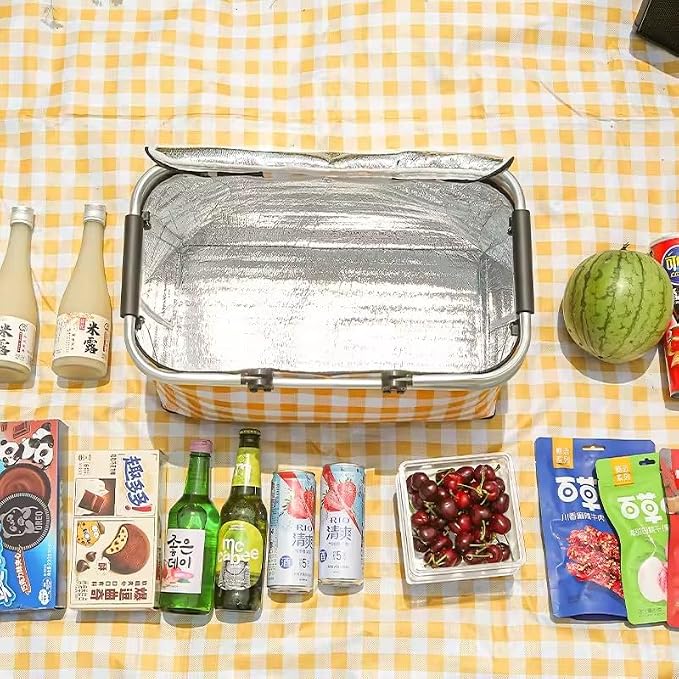 Insulated Picnic Basket Cooler Bag - Image 9