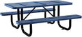 Global Industrial 72" Rectangular Picnic Table, Perforated Metal, Thermoplastic by GlobalIndustrial
