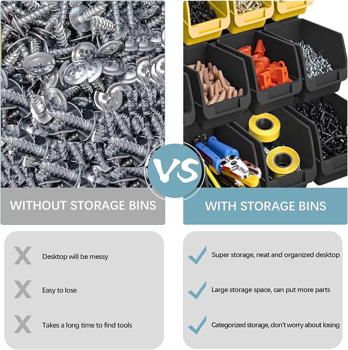 94 Pcs Wall Mounted Storage Bins, Garage Organizer System - Image 5