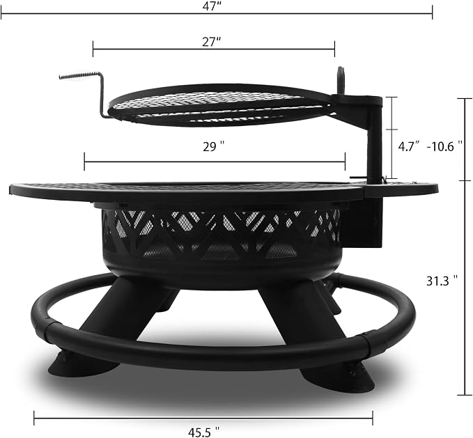 Red Mountain Valley 47" Outdoor Fire Pit - Image 5