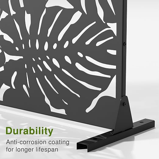 Casaphoria 72" H x 47" W Metal Outdoor Privacy Screen, Freestanding Decorative - Image 5