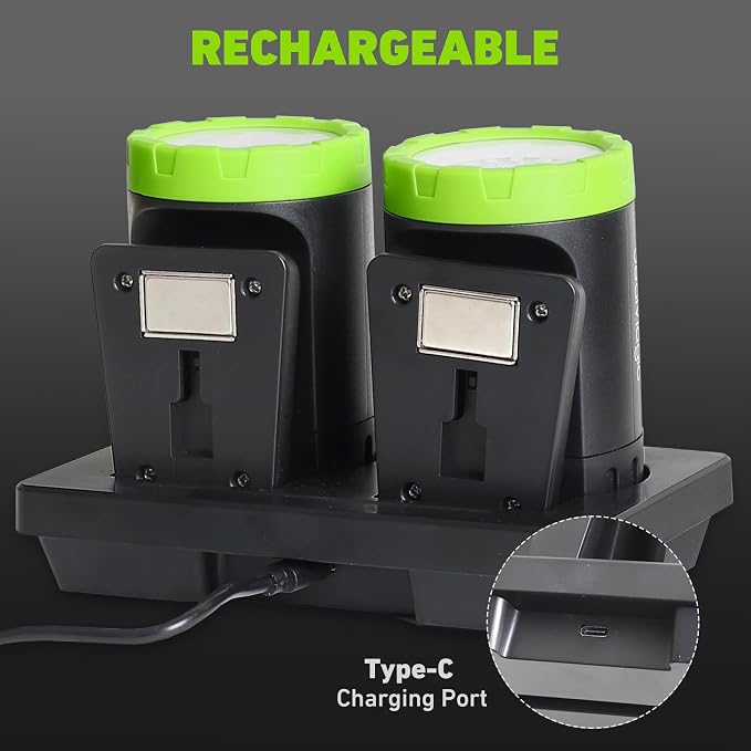 4-Pack Rechargeable LED Work Lights, 360-Degree Adjustable Spotlights - Image 8