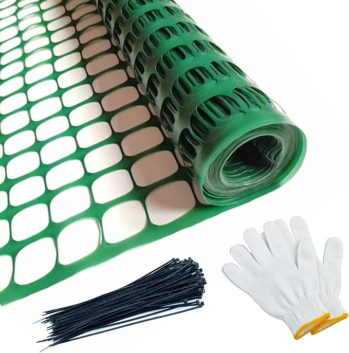 Safety Fence Plastic Mesh Fencing Roll, Temporary Reusable Netting by KALYSIE