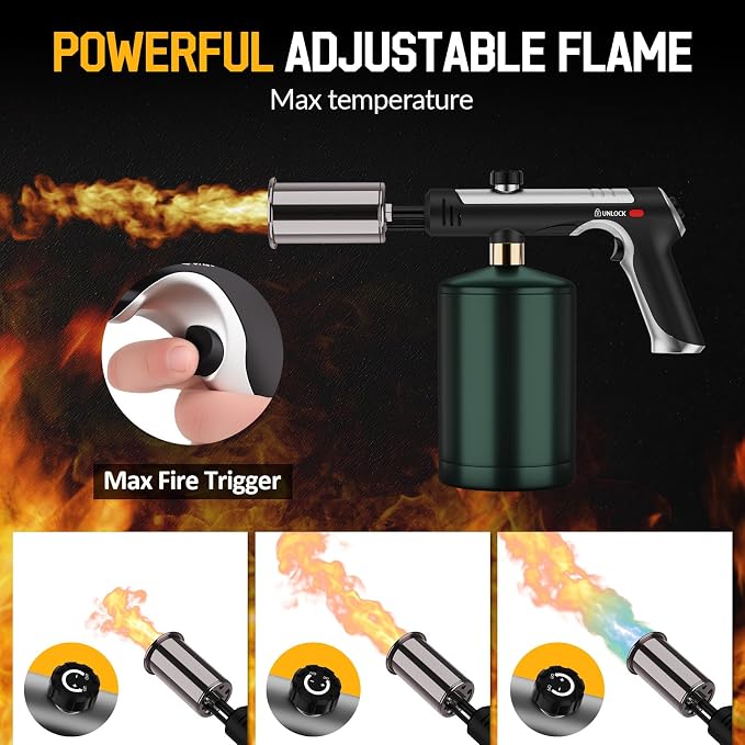 Siasky Propane Torch with One-Click Max Fire, Flame Thrower Gun Charcoal - Image 5