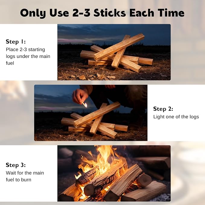 W&E Choice 10LB Fatwood Fire Starter Sticks, 130-180Pcs 100% Natural Dried Pine - Image 4