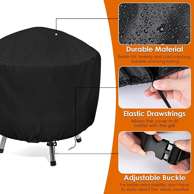 Grill Cover for Cuisinart CCG190RB Portable Charcoal Waterproof Griddle Cover - Image 3