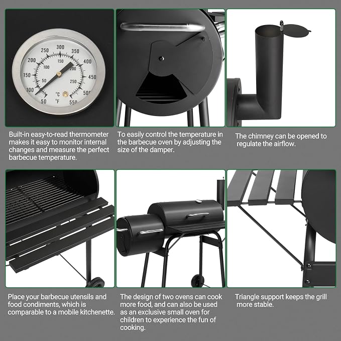 VINGLI Barrel Charcoal Grill - Image 5