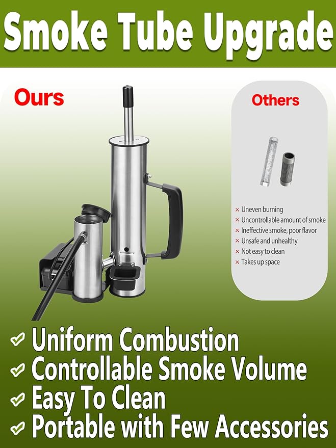 Smoker Tube Smoke Generator, Stainless Steel, USB Powered