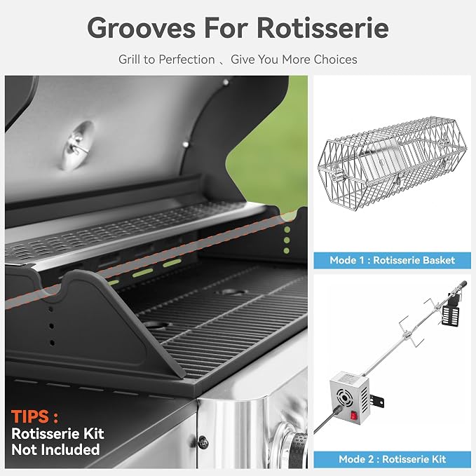 6 Burner Propane Gas BBQ Grill - Image 7